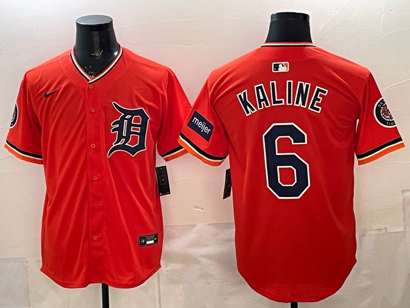 Men Detroit Tigers #6 Kaline orange Game Nike MLB Jersey 2026032002->->MLB Jersey